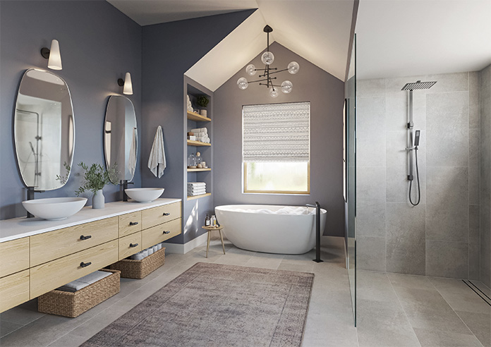 Bohemian, Ashen - Twist&Fit Roman Blind - Image 6